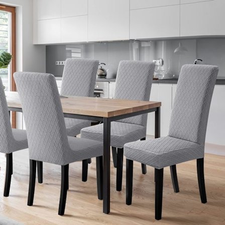 Stolebetræk 4 stk. Spisebordsstolebetræk Stræk Stolebetræk Universal Vaskbar Aftagelig Stolebetræk til Spisestue Kontor Hotel Bryllup