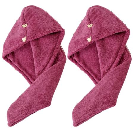 TG 2-pakks mikrofiber hårbandana wrap tørkehåndklær