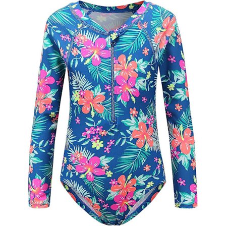 Jentebadedrakt i ett stykke Stripete regnbue badetøy Strandbad