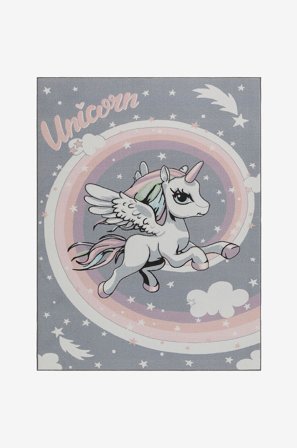 KM Home - Børnetæppe Play - Flerfarvet - Børnegulvtæpper - 140X200 - Fra Homeroom