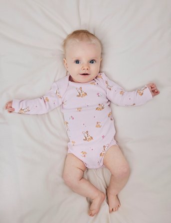 name it Nbfbody 3P Ls Ibis Rose Deer Noos - Pink - 50