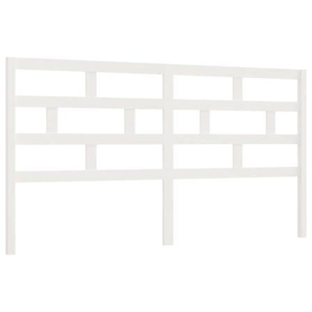 Vidaxl Sänggavel Vit 206x4x100 Cm Massiv Furu Vit