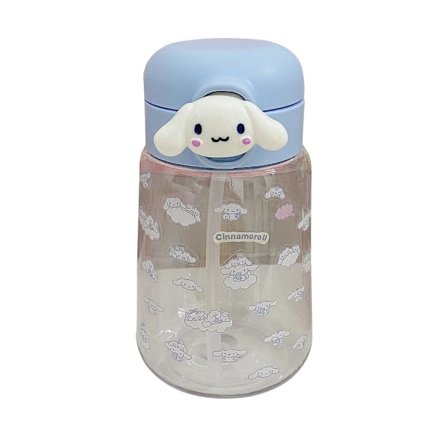 400ml Sugrör Vattenkopp Cinnamoroll Kuromi Melody Sugrör Utomhus Portabel Vattenflaska Kopp Spelare C1v2