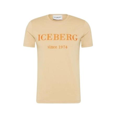 Iceberg T-Shirt 0F014 , Beige , Heren , Maat: XL