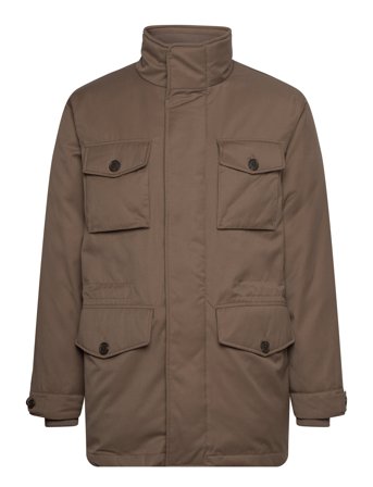 Padded Flannel Field Jacket Brown GANT