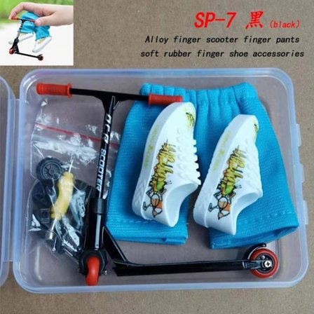 【PP】Finger Scooter Sett Liten Finger Skateboard SVART Svart