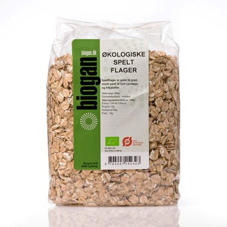 Biogan Speltflager Ø 500 g, Helse & Madvarer, Gryn, Flager & Drys, Flager