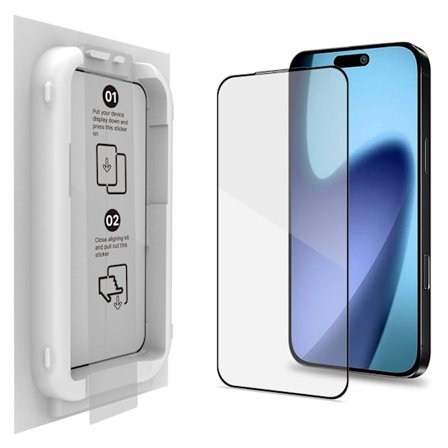 iPhone 17 skärmskydd i härdat glas med applikator