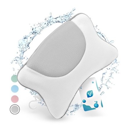 Bade pude hvid M med sugekopper, som bade pude nakke & nakkepude, badepuden til bad, badepuder & brusepude bad