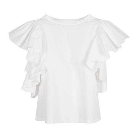 Alexander McQueen Ruffled Top Hvid, Dame