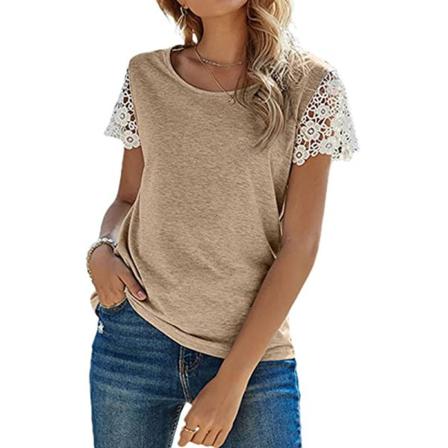 Kortärmad T-shirt För Kvinnor Med Rund Hals S