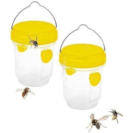 Aasian herhiläisansa, ulkokäyttöön ripustettava ampiaisten ja herhiläisten ansa, herhiläisansapakkaus sisäkäyttöön muovipullolle, hyttys-, kärpäs-, 