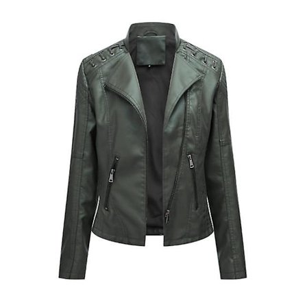 Skinnjacka för damer, avslappnad modell med dragkedja, finns i 12 färger