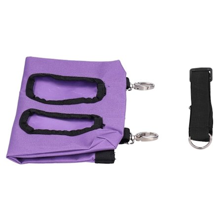 Lille dyrefoderpose i Oxford-stof, hængende foderpose til hø, lilla [BR]