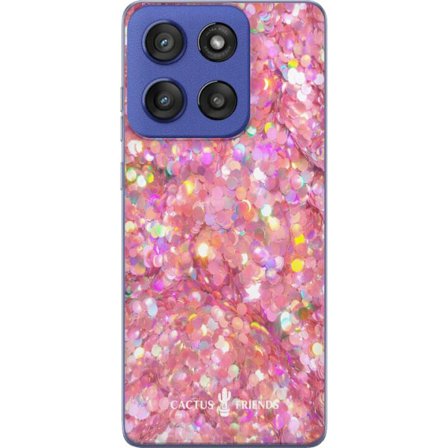 Kompatibelt Mobilskal till Motorola Motorola Edge 60 Stylus Cactus and Friends – PinkGlitter