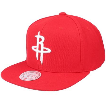 Mitchell & Ness - NBA Rood snapback Cap - Houston Rockets Team Ground 2.0 Red Snapback @ Hatstore