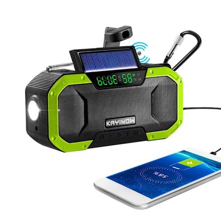 Vevradio Nödradio handvev Bluetooth-högtalare 5000mAh Grön