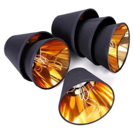 6 kpl keskikokoinen lampunvarjostin, lieriömäinen kangasvarjostin pöytävalaisimeen ja lattiavalaisimeen (FMY)