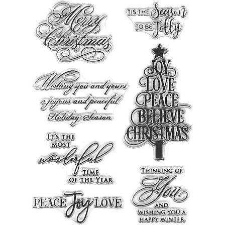 God Jul Välsignelse Ord Clear Stamps - Diy Scrapbooking Gummisigill Stamps