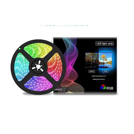 LED-remsa 5V Musikrytm Ljusremsa USB-remsa (USB-knapp 24 4 meter)