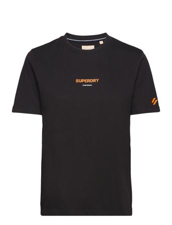 Sportswear Logo Relaxed Tee T-shirts & Tops Short-sleeved Svart Superdry*Betinget Tilbud