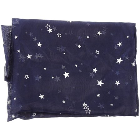 Sølvstjerne Gjennomsiktige Gardiner med Maljer for Barnerom - 100 x 200 cm - Marineblå - Romantisk Design for Jenters Soverom