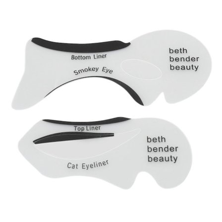 2 stk. Gjenbrukbare EVA Øyenskygge- og Eyeliner-stenciler for sminke