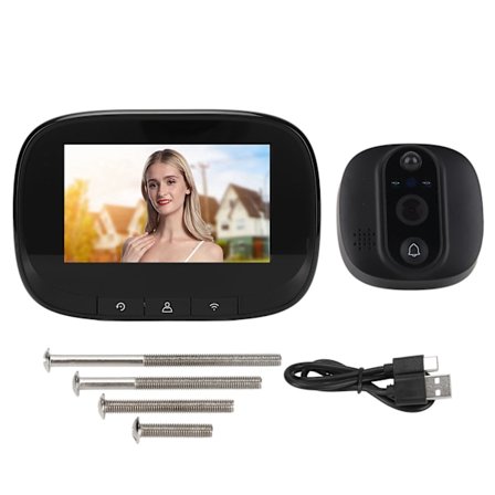 Digital dørkikkert 135 graders vinkel PIR Bevægelsesdetektering Nattesyn Intelligent WIFI kighul Visuel dørklokke