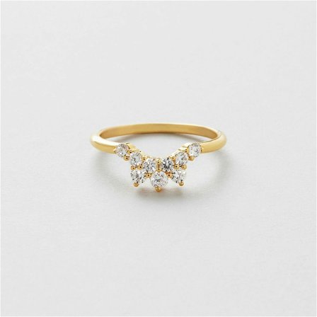 Clea Ring - 24K GULLBELAGT STERLINGSØLV