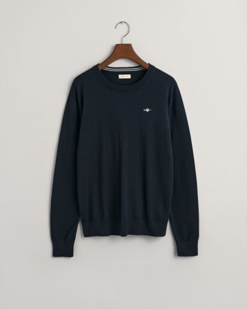 GANT Teenager Classic Baumwoll Rundhalspullover (158/164) Marineblau