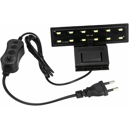 Ultra-tynn akvarie LED-lys Ultra Bright Clip-on belysningslampe 12 LED-er for akvariefisketank 5W