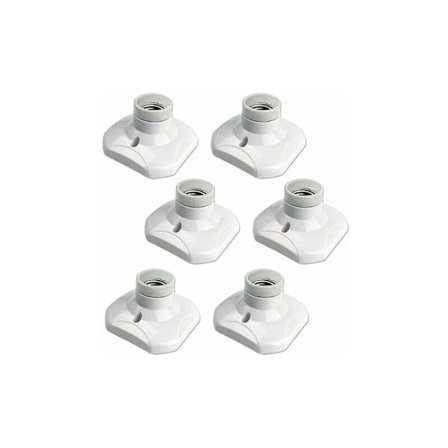 E27-ruuvikantainen kattokanta, E27-tallikanta, AC 220-240V, kantapidike LED-lampulle, kattovalaisimen kanta E27-kanta, valkoinen muovinen lamppukanta 