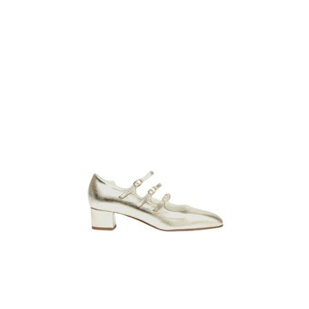 Carel, Kina triple strap laminated leather pumps Biały, Kobieta, Rozmiar: 38 EU