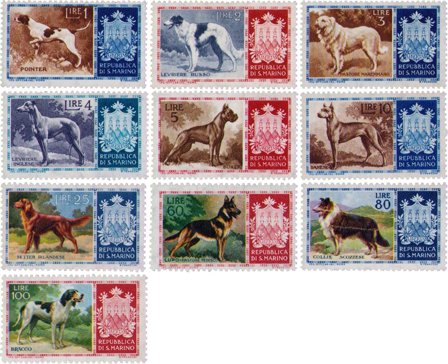 San Marino 1956 - MICHEL 547-556 - Postfrisk