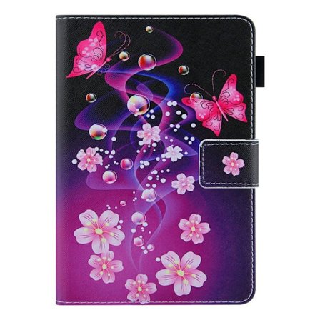 Amazon Kindle Paperwhite 5 (2021) kjølig mønsterutskrift PU skinnveske - Rosa Sommerfugler