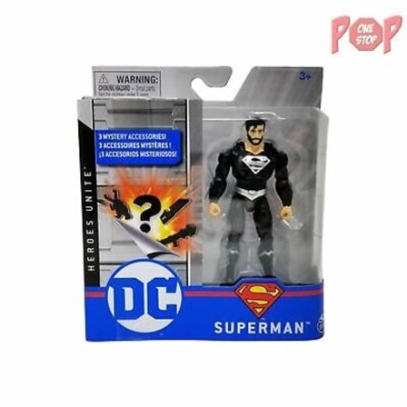 DC Basic Figur 10 cm, Superman Black Suit