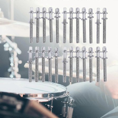 24x Trommeskruer Skrue Stang Korte Skruer Trommesæt Trommespændingsstænger Percussion Tromme Hardware Dele Tilbehør
