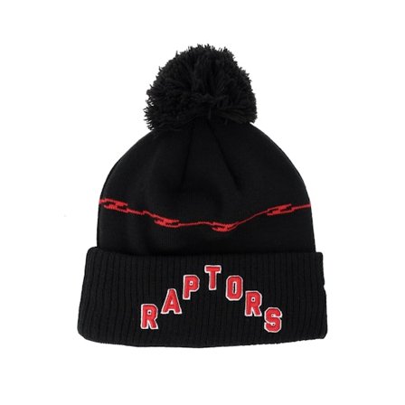 New Era - Negro pom Beanie - Toronto Raptors NBA Statement Knit Black Pom @ Hatstore