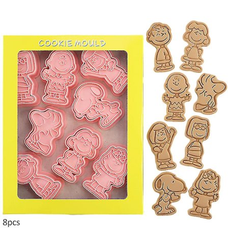 8pak Peanøttkjeksformer Søte Tegneserie Snoopy Kjeksform Kake Fondant Baking DIY Dessert Form Verktøy - SNNGV