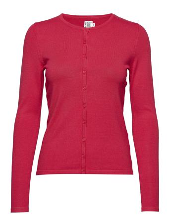 A8661, Milasz R-Neck Cardigan Strikkegenser Cardigan Rød Saint Tropez