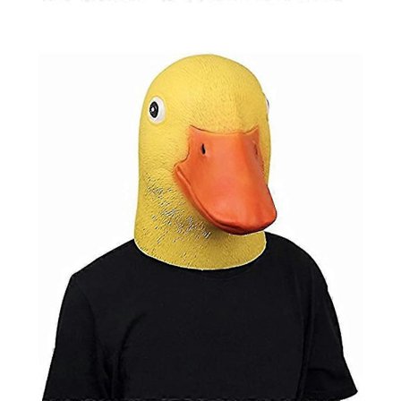 Ankmask Halloween Djur Deluxe Mask Latex Tema Gul Med Mask (FMY)