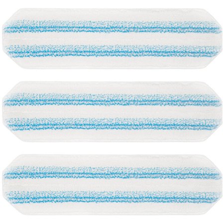 3 arkstørrelse - Mikrofibermoppematte for Vileda H2PrO - Hvit - 40,5*11 cm