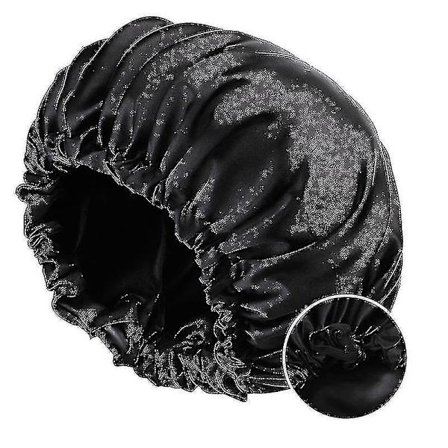 Djupkonditionerande värmehuva, uppvärmningsbar värmehuva för ångande hårstyling och behandling, ånghuva, ångande hårvårdsterapi, svart+svart [CD