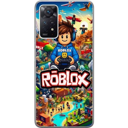 Yhteensopiva Puhelinkuori Xiaomi Redmi Note 11 Pro Roblox-maailma, jossa on pelihahmoja ja värikkäitä seikkailuja täynnä toimintaa ja lentäviä