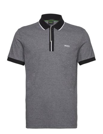 Paddy 3 Polos Short-sleeved Svart BOSS*Betinget Tilbud