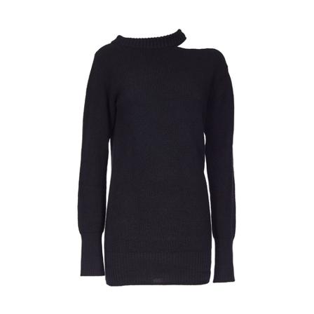 Sacai Round-neck Strik Sort, Dame Striktrøjer