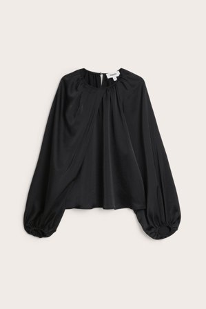 Kappahl | Bluzka z balonowymi rękawami | Czarne