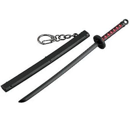 Demon Slayer Anime -miekkaketjunavaaja Mini Katana Avaimenperät Anime Avaimenperä Cosplay-riipus Lahja-r (Musta)