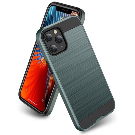 Iphone 12 Mini - Borstad Stål Textur Skal - Mörk Blå Darkblue Mörk Blå