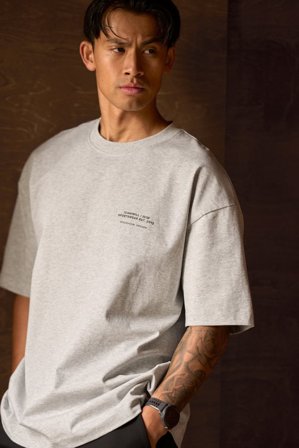 ICANIWILL - Essence Heavy Cotton T-Shirt Print Light Grey Melange- Træningstrøje - Herrer - Træningstøj fra ICIW